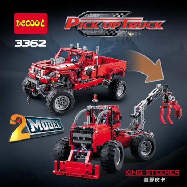 2017 New Decool 3362 TECHNIC 2 in 1 Pickup Truck 1053pcs Toy Building Blocks Bricks Kids - DECOOL