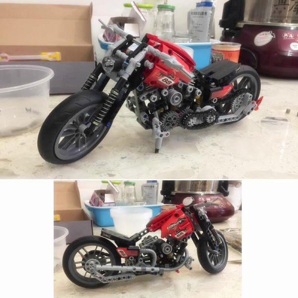 378pcs Hot Decool Diy Harley Motorcycle Vehicle Speed Racing Blocks Exploiture Set Technic Bricks Brinquedos Toys - DECOOL