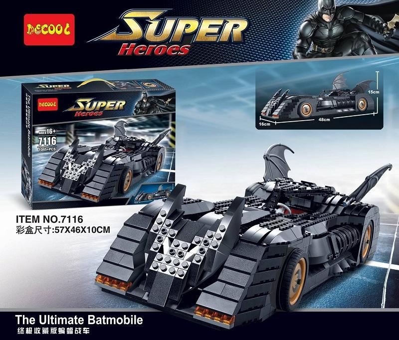 Batman Set 1045pcs Batmobile Tumbler Bat Pod Building Brick Decool Block Figure Toy 7784 Compatible With - DECOOL