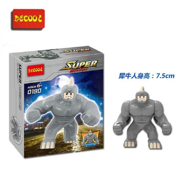 Decool 0190 Building Blocks Super Heroes The Avengers Action Figures diy Toy Big Lazy Rhino Figure.jpg 640x640 12694174 de88 4dee aff9 6cb5918f4250 - DECOOL