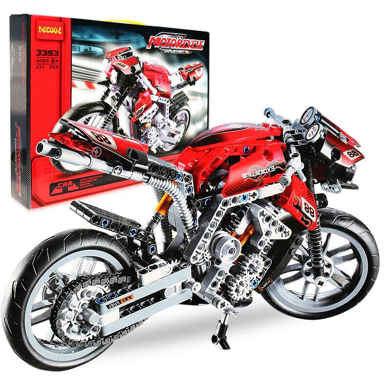 Decool 3353 431pcs Technic Series Athletic motorcycle Model Building Block set Bricks Toys For children Boy - DECOOL