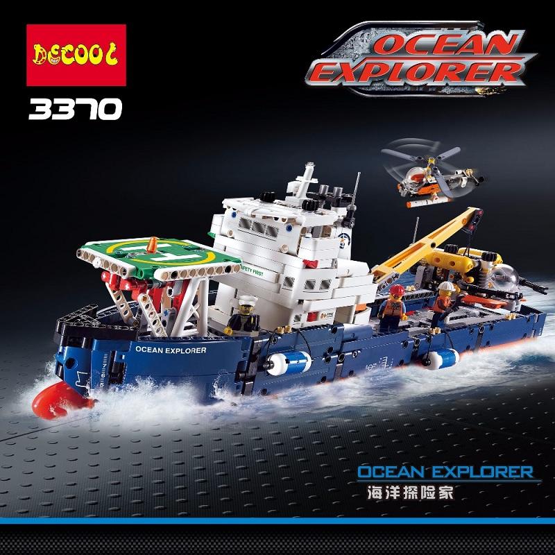 Decool 3370 1342pcs Ocean exploration Legoings 3D DIY Figures toys for children educational building blocks Birthday - DECOOL