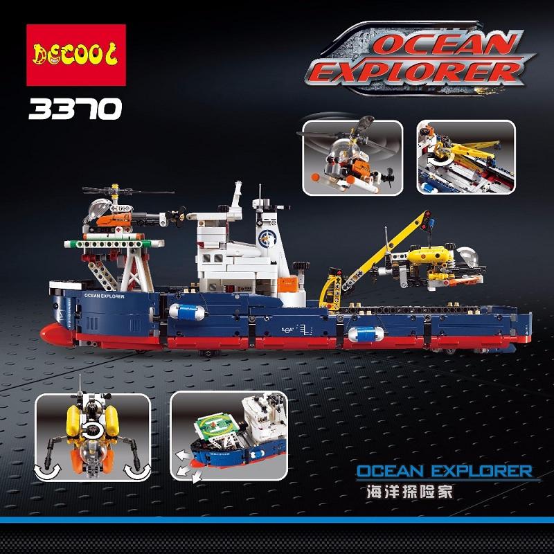Decool 3370 1342pcs Ocean exploration Legoings 3D DIY Figures toys for children educational building blocks Birthday 1 - DECOOL