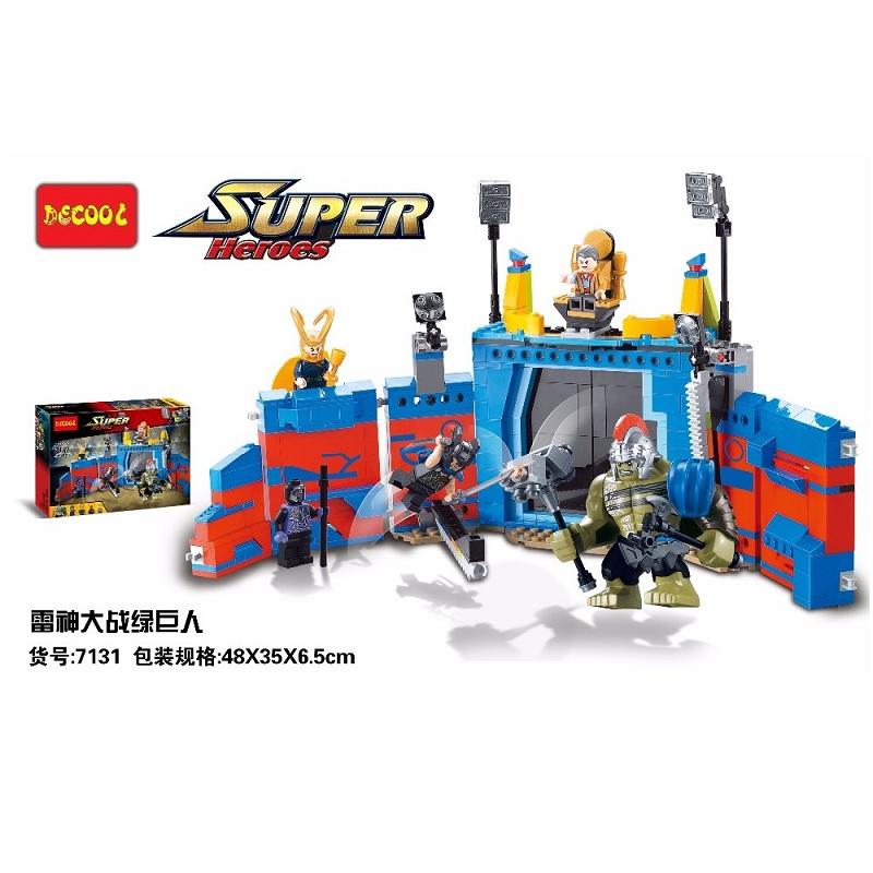 Decool 498Pcs Marvel thanos VS Hulk Ragnarok Action Figure Gift Toys Avengers Fit for Lego 76088 - DECOOL