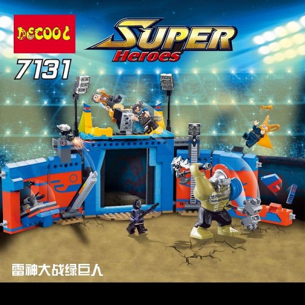 Decool 498Pcs Marvel thanos VS Hulk Ragnarok Action Figure Gift Toys Avengers Fit for Lego 76088 2 - DECOOL
