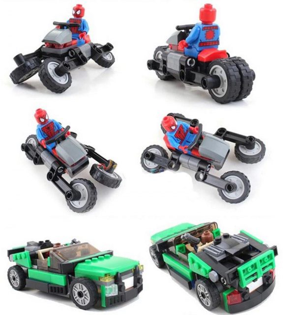 Decool 7104 Marvel Super Heroes Spider Man Spider Cycle Chase DIY building block set Nick Fury - DECOOL