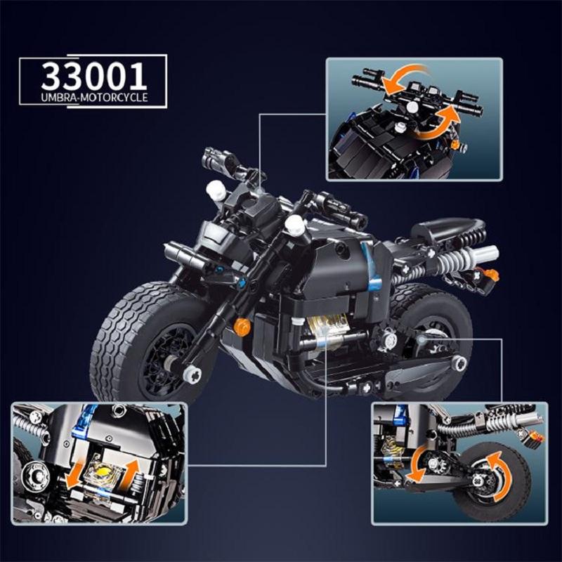 Decool Technic Motorcycle 265pcs Building Blocks set Eductional DIY Brick Toys Compatible MOC Technic 33001 1 - DECOOL