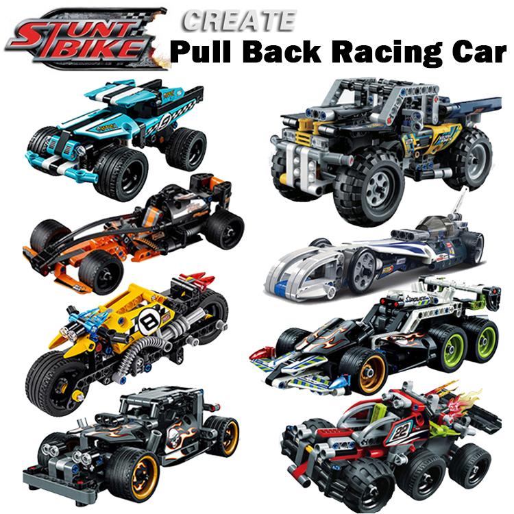 Decool legoings Pull Back Technic Car Racer MOC Truck DIY building blocks kids toys for children - DECOOL