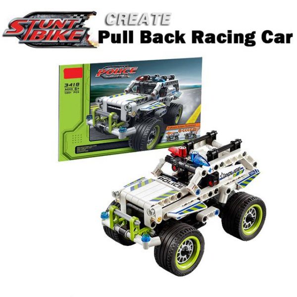 Decool legoings Pull Back Technic Car Racer MOC Truck DIY building blocks kids toys for - DECOOL