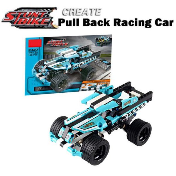 Decool legoings Pull Back Technic Car Racer MOC Truck DIY building blocks kids toys for - DECOOL