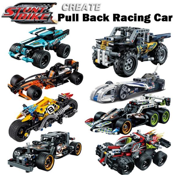 Decool legoings Pull Back Technic Car Racer MOC Truck DIY building blocks kids toys for children 1c6dca79 2b8b 465c 9971 fefbd9df309b - DECOOL