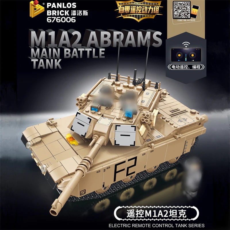 PANLOS 676006 RC M1A2 Abrams Main Battle Tank 4 - DECOOL