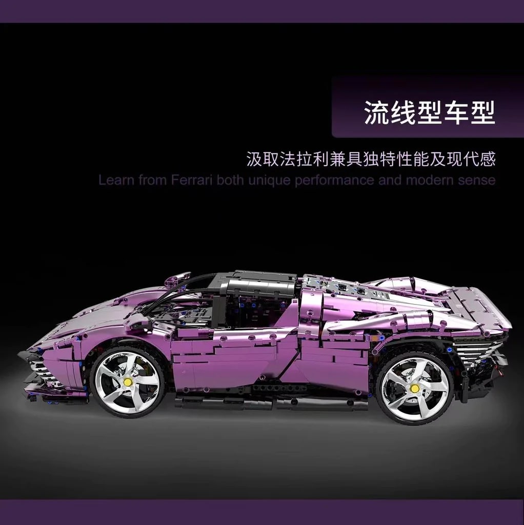 TGL 006 1 Ferrari SP3 Chrome Purple 2 - DECOOL
