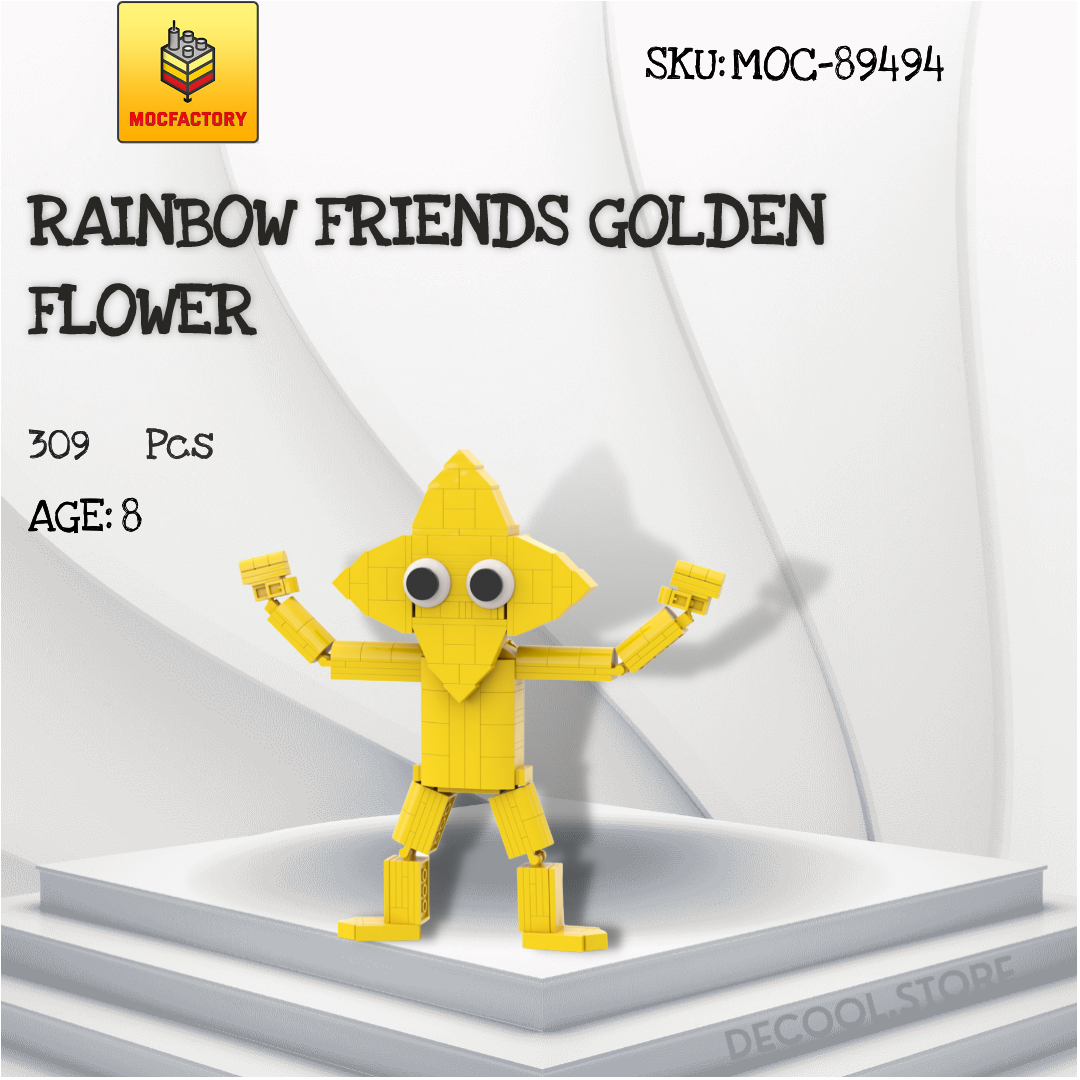 Rainbow Friends Golden Flower MOC Factory 89494 Official Store