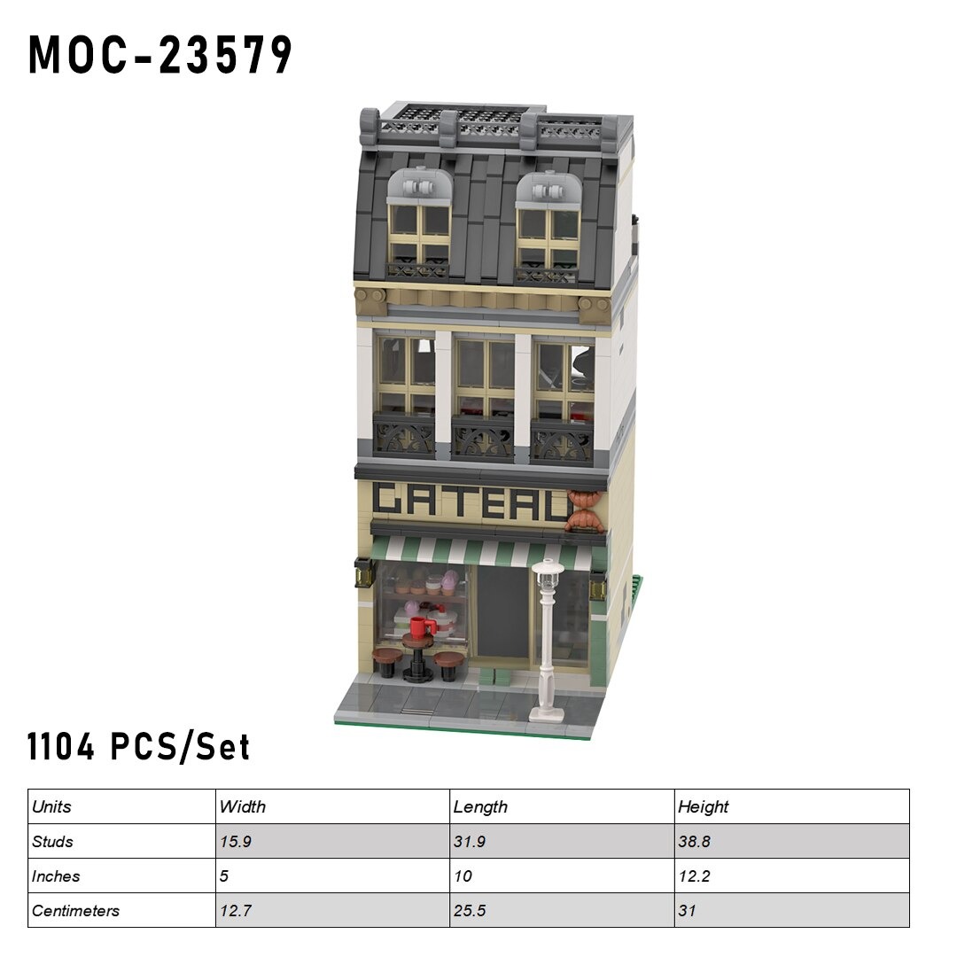 authorized moc 23579 cake shop 1104 parts main 5 - DECOOL