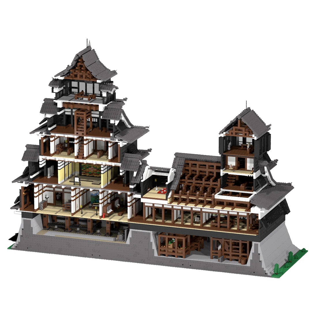 kumamoto castle model street view moc bu main 4 - DECOOL