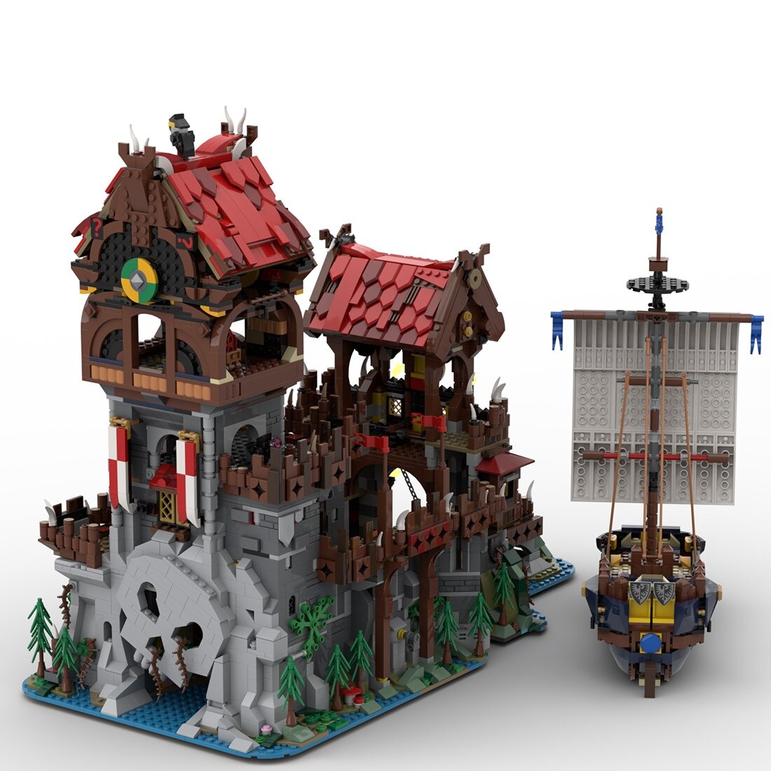 moc 136695 wolfpack tower medieval shi main 2 - DECOOL