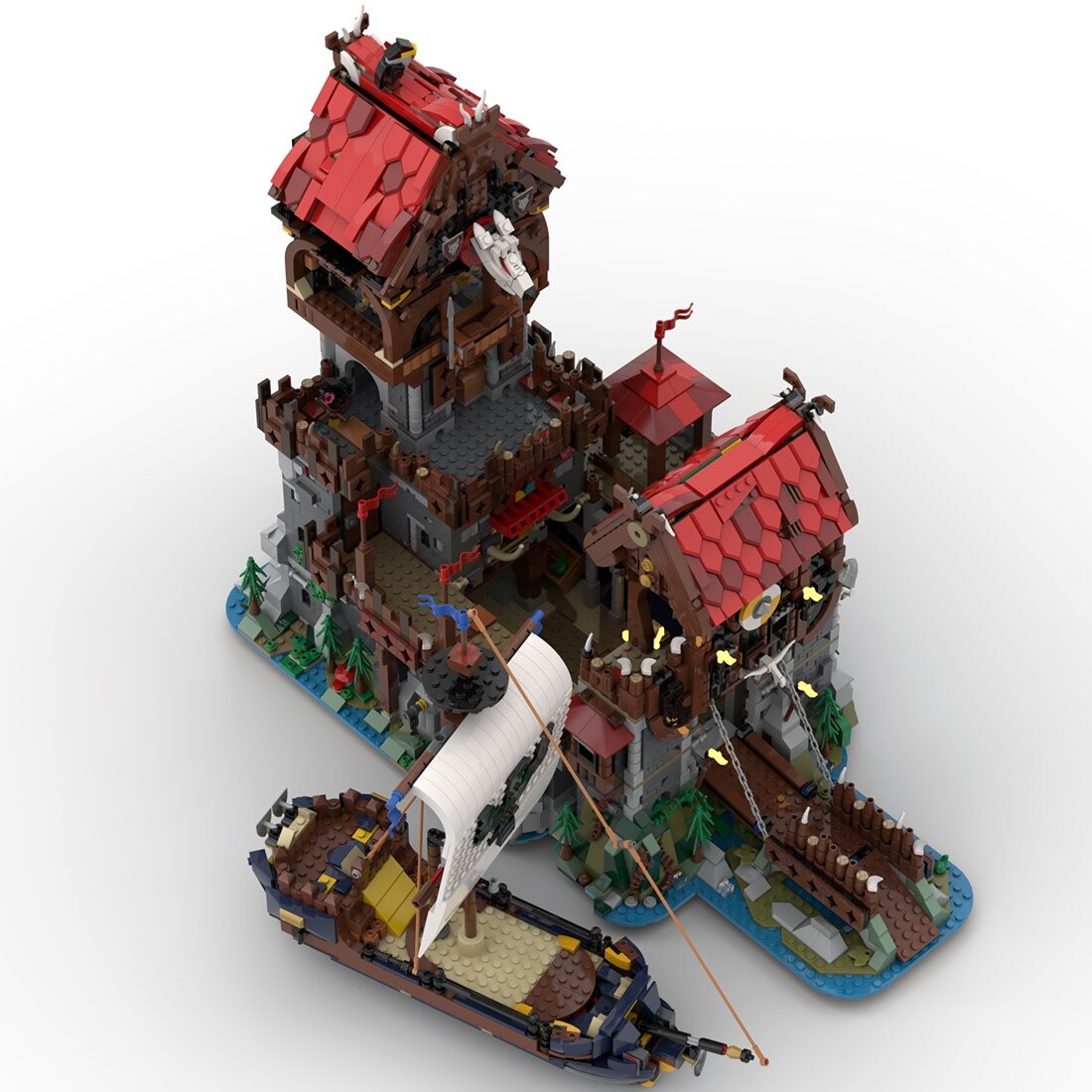 moc 136695 wolfpack tower medieval shi main 4 - DECOOL