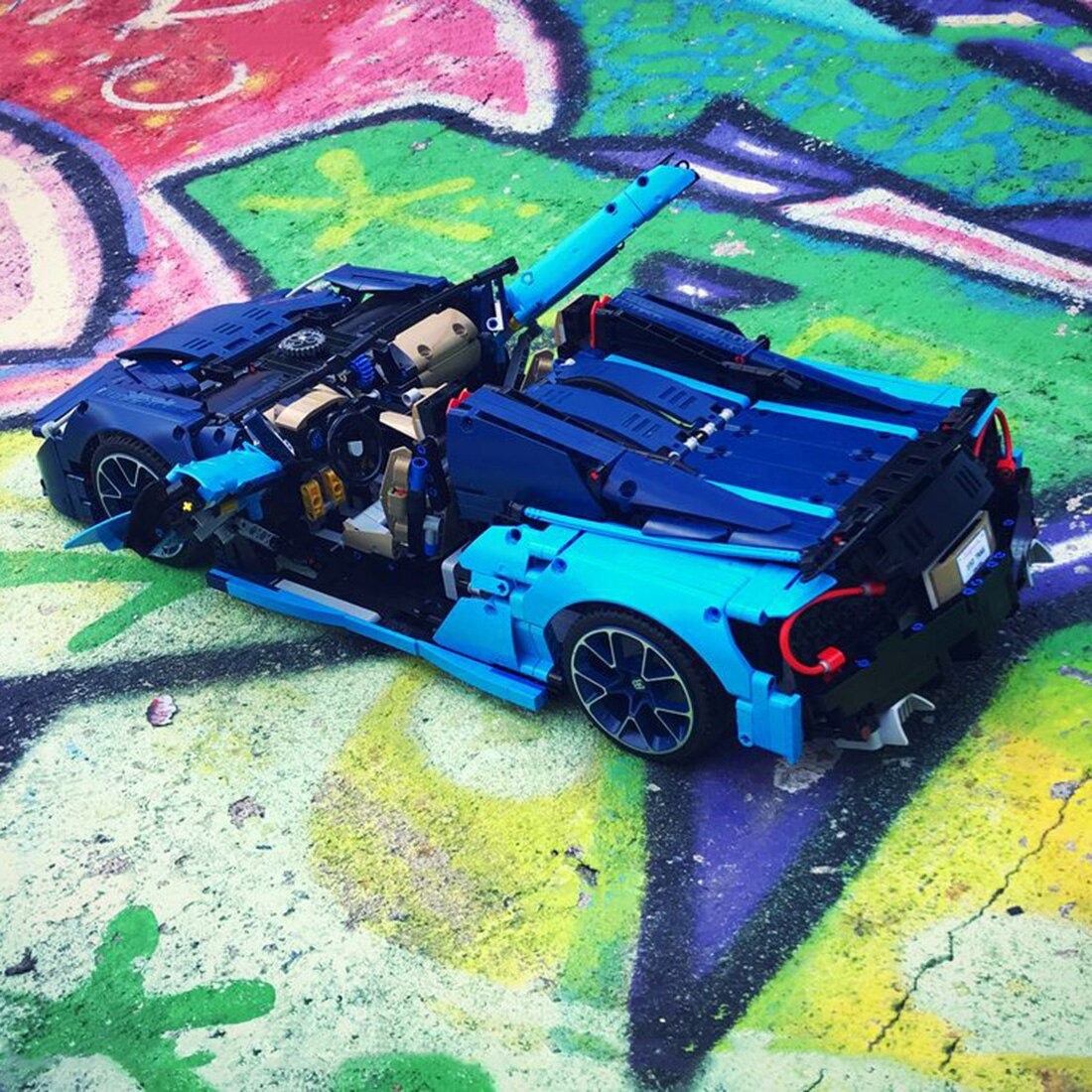 moc 16029 blue sports car model sci fi t main 3 - DECOOL
