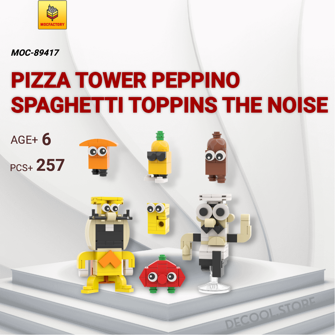 MOC Factory 89417 Pizza Tower Peppino Spaghetti Toppins The Noise