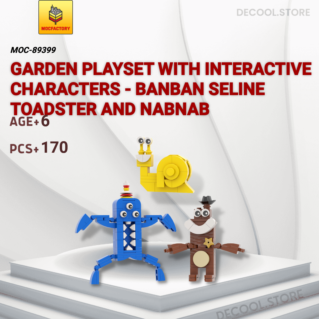 Garden Playset with Interactive Characters - Banban Seline Toadster and  Nabnab MOC Factory 89399 Official Store