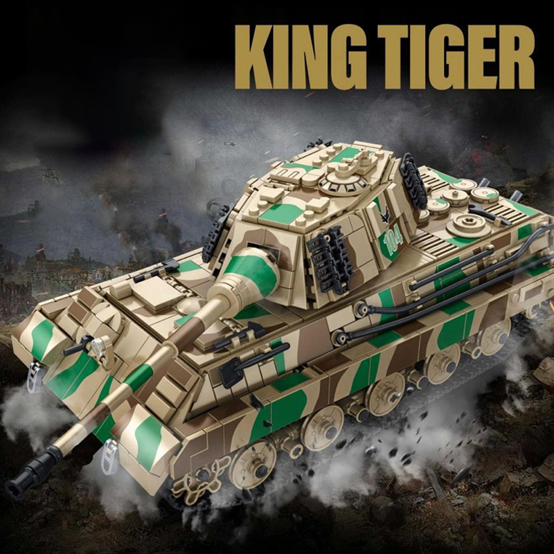 King Tiger Heavy Tank With Motor 4 - DECOOL