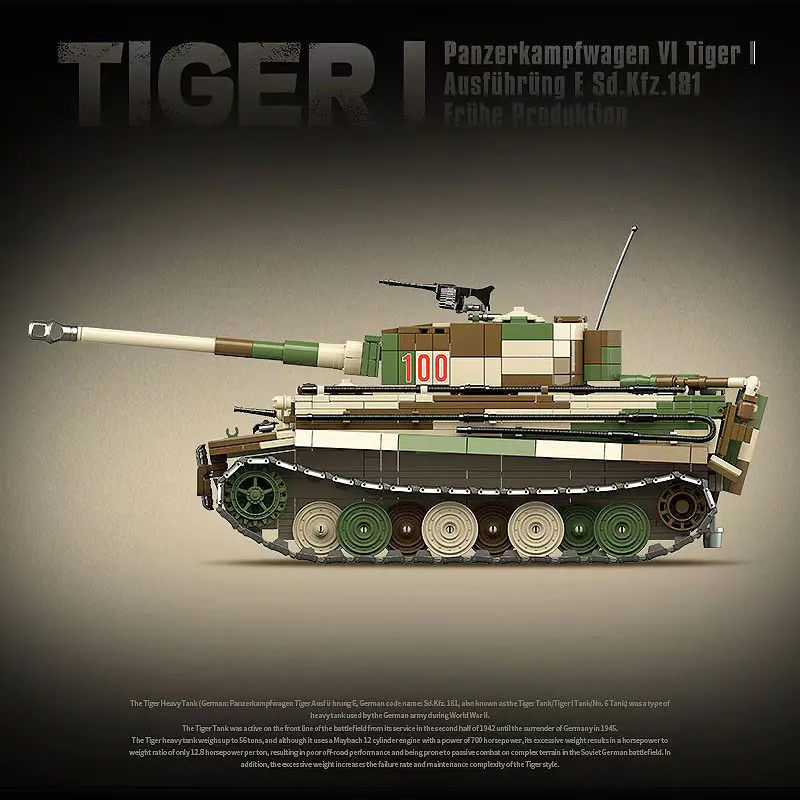 QUANGUAN 100244 Tiger I Tank 2 - DECOOL