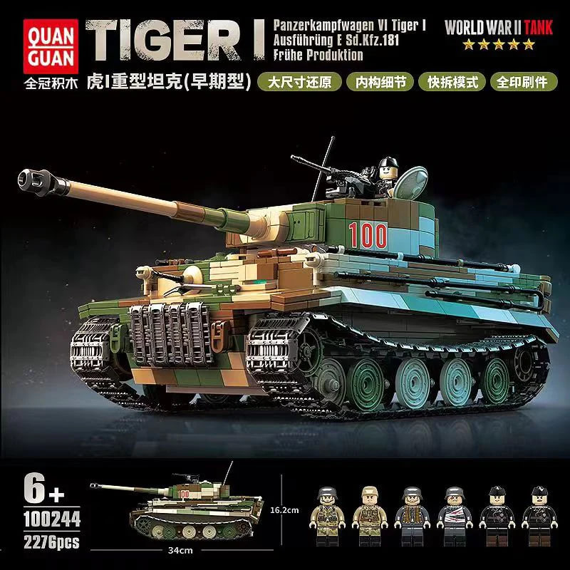 Quan Guan 100244 Tiger I Panzerkampfwagen VI Tiger I Ausfuehrueng E Sd.Kfz .181 Fruehe Produktion 1 - DECOOL