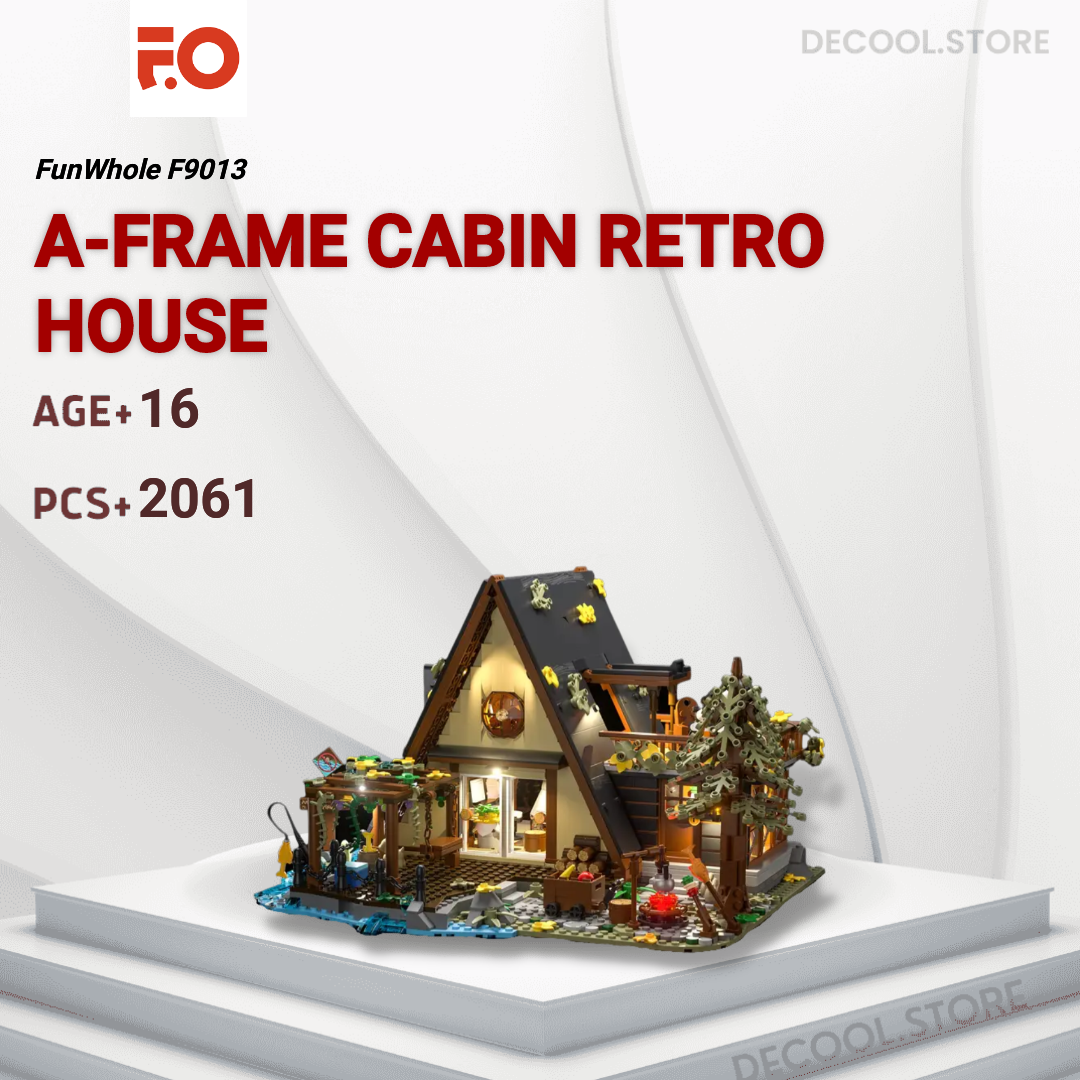 A-Frame Cabin Retro House FunWhole F9013 Official Store