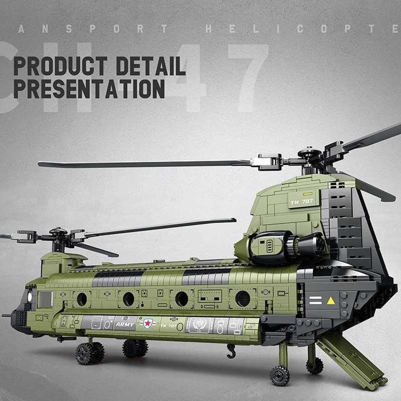 Reobrix 33031 CH 47 Heavy Multi Functional Transport Helicopter 5 - DECOOL