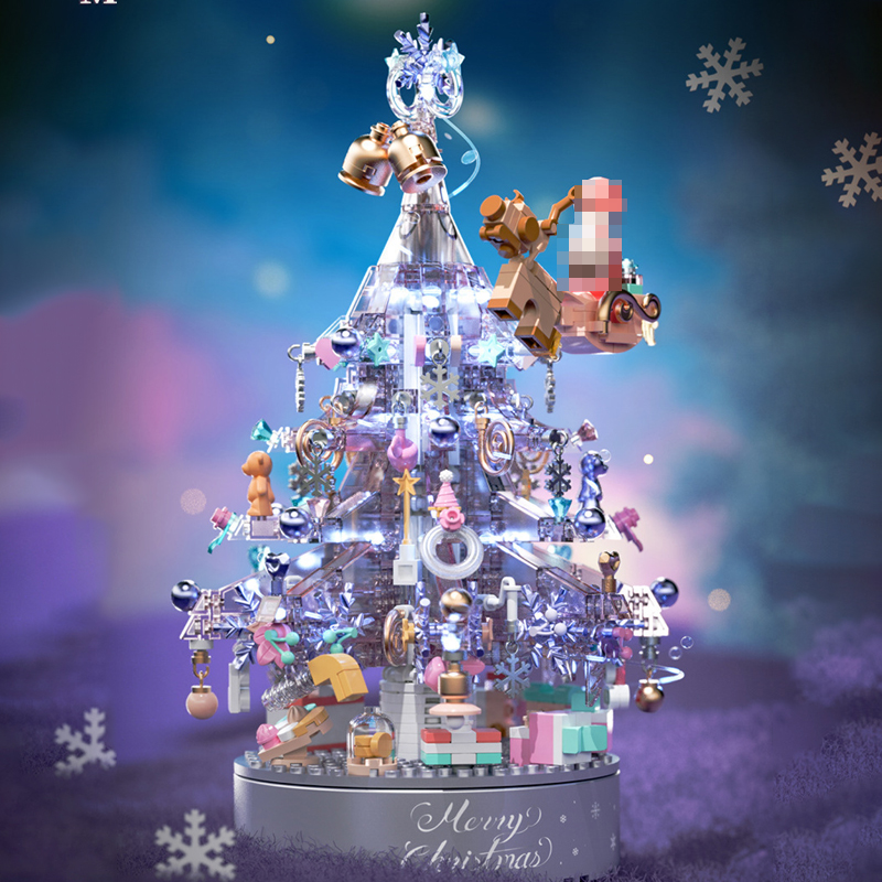 MANGE 9188 Crystal Christmas Tree Music Box 3 - DECOOL