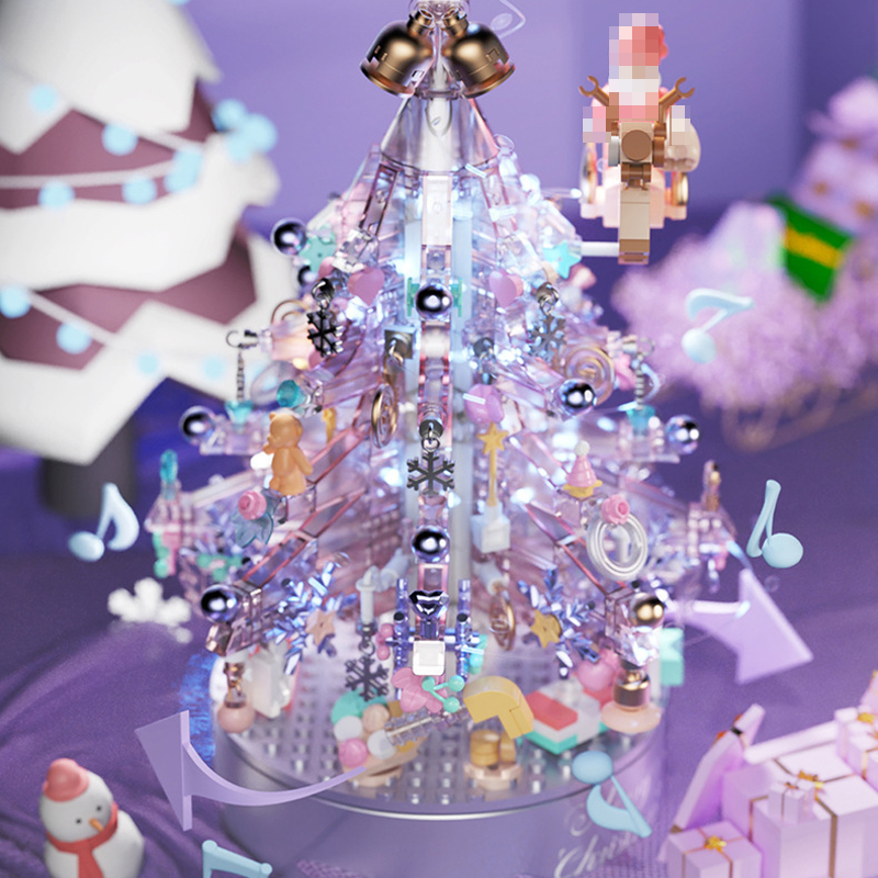 MANGE 9188 Crystal Christmas Tree Music Box 4 - DECOOL